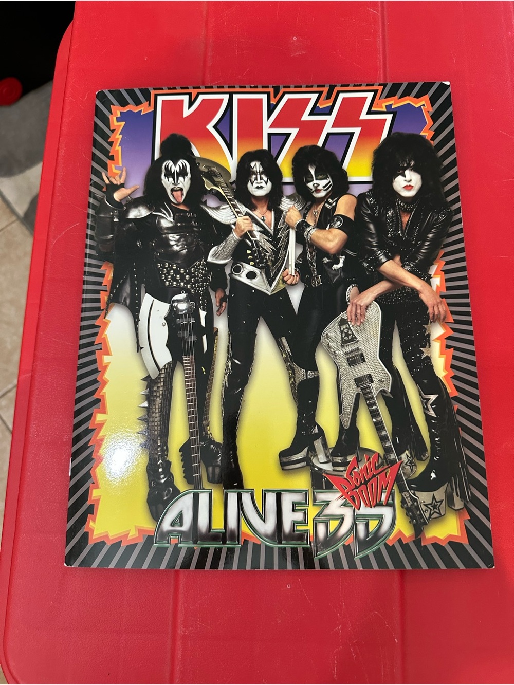 KISS Rock Band Book Yellow & Black Live 35 Art Print